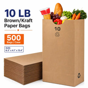 10 lb Brown Kraft Paper Bag