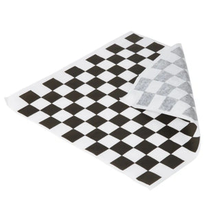 12*12 Black Checker Wrap Paper, 1000/Case