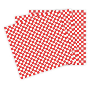 12*12 Red Checker Wrap Paper, 1000/Case