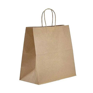 14*9.65*16.54 kraft Paper Bag With Handle, 200/Case