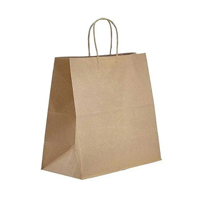 14*9.65*16.54 kraft Paper Bag With Handle, 200/Case