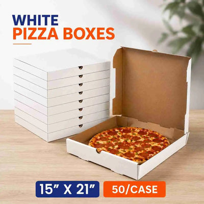 15x21 White Pizza Box