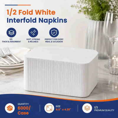 White Interfold Napkins