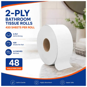 2 Ply Bathroom Tissue Roll
