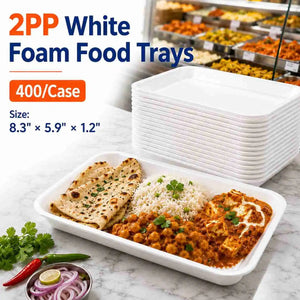2PP White Foam Tray