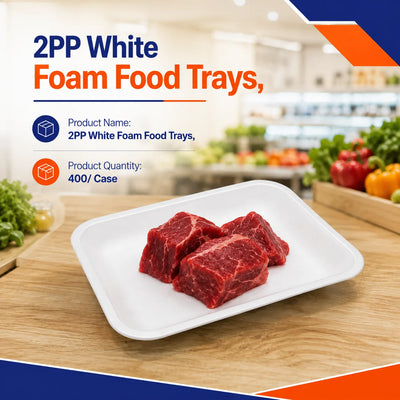 2PP White Foam Tray