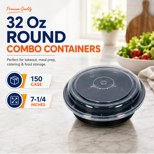 32 oz round combo containers