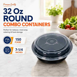 32 oz round combo containers