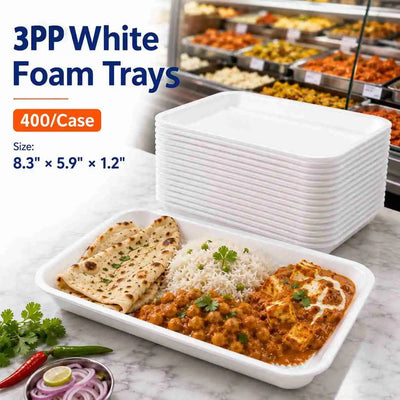 3PP White Foam Tray
