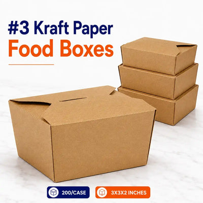 #3 Kraft Paper Food Box