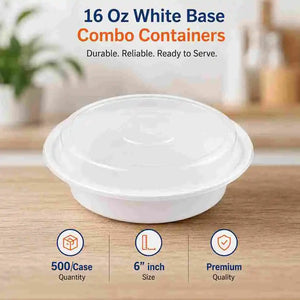 6-inch 16 oz combo containers