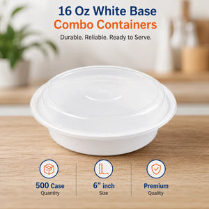 6-inch 16 oz combo containers