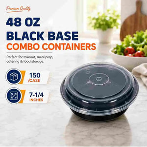 9-inch 48 oz combo containers