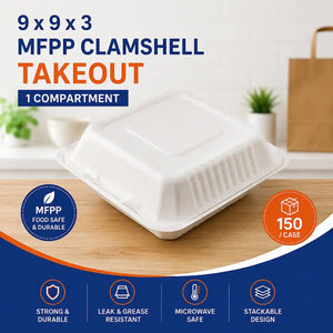 MFPP Clamshell 1 Compartment Container
