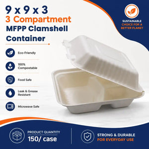 3 Compartment MFPP Clamshell