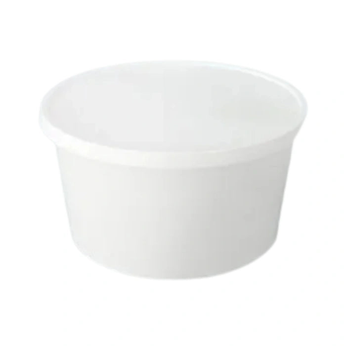 Round white paper soup bowl