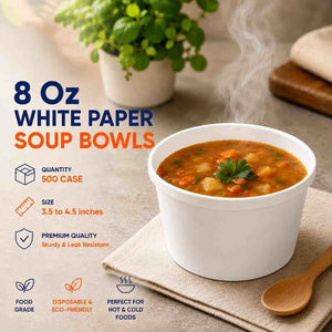 White paper Soup Bowls