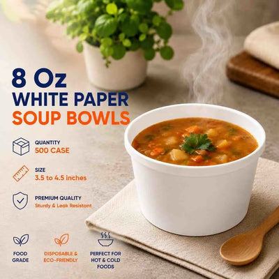 White paper Soup Bowls