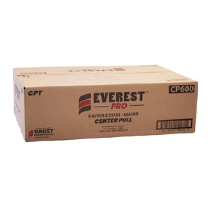 EVEREST PRO - WHITE Center Pull,  2Ply Paper Hand Towel, 600*6 Roll/Case