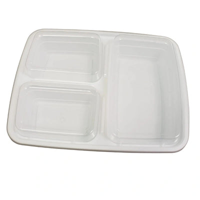 33 Oz. 3 Compartment Rectangular Cmbo Container 150/Case