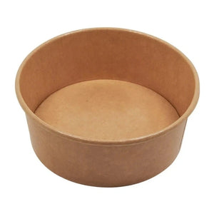 1100 ml/37 Oz. Kraft Paper Round Bowl, 300/Case