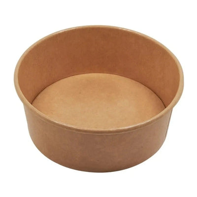 1100 ml/37 Oz. Kraft Paper Round Bowl, 300/Case
