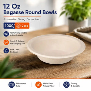 12 oz Bagasse Bowl