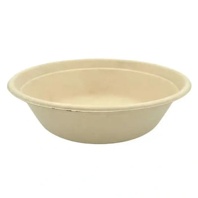 ECOZOE - 30 Oz. Bagasse FLAT Round Salad Bowl, 300/Case