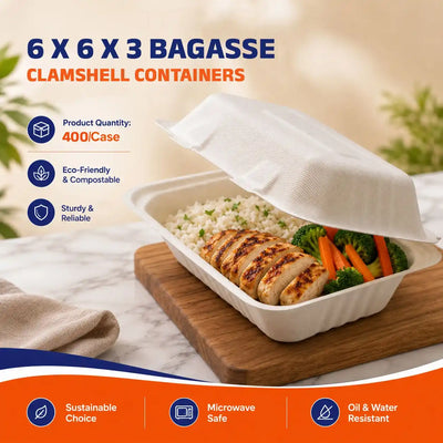 Bagasse Clamshell