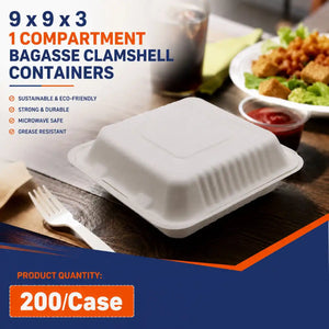 1 Compartment Clamshell