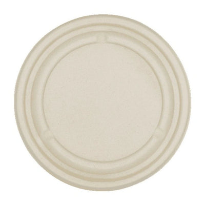 ECOZOE - Flat Lids for 32 Oz Bagasse Round Salad Bowl, 300/Case