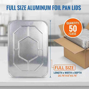 Full-size aluminum foil pan lid