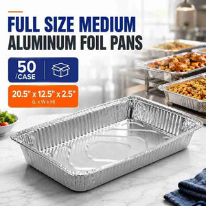 Full-size medium aluminum foil pans