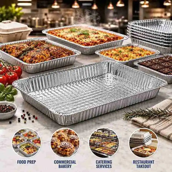 OZAT Full Size Shallow Foil Pans 50/Case