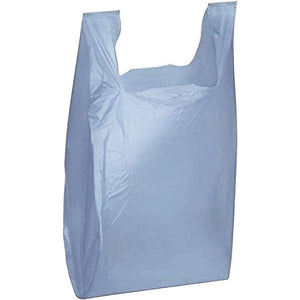 S4 - Gray Plastic T-Shirt Carry Bags – Multipurpose Shopping Bags for Retail Stores, Takeout & Daily Use