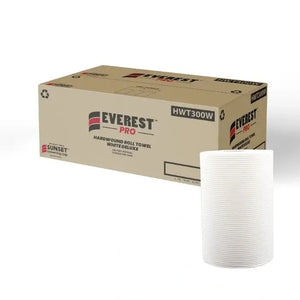 EVEREST PRO - WHITE Paper Roll Towel - 300'*12 Rolls/Case