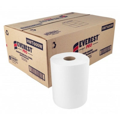 EVEREST PRO - WHITE Hand Paper Towel, 600'*6 Rolls/Case