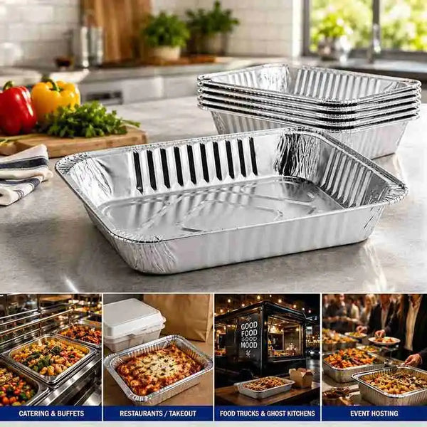 OZAT Half Size Medium Foil Pans 100/Case