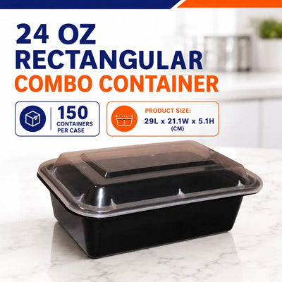Maple 24oz Rectangular Combo Container