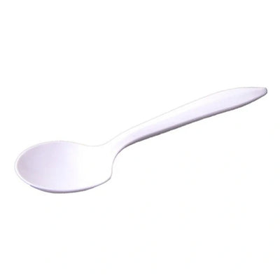 MAPLE - Heavy Duty White Plastic Soup Spoon, 1000/Case