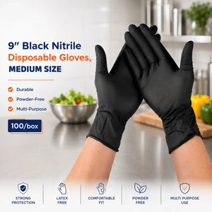 Black Nitrile Gloves