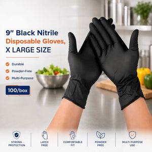 Black Nitrile Gloves