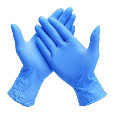 BLUE Nitrile Examination Gloves, X-LARGE Size, Powder Free, 100/Box