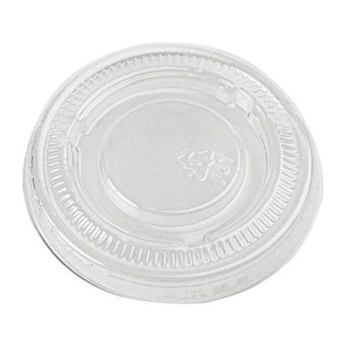 1 Oz Clear Plastic Lid for Portion Cups with Leak-Resistant Tight Seal for Disposable Round Sauce Cups, Catering & Events (2500/Case) | OZAT