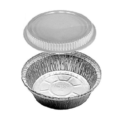 Dome Plastic Lids For 7" Round Aluminum Foil Containers | Clear Disposable Lids for Foil Containers, 500/Case | OZAT