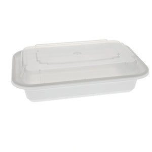 white plastic food box single compartment