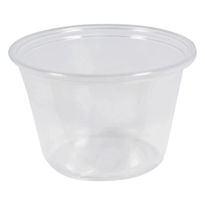 4 Oz Clear Plastic Portion Cups – Round Disposable Portion Cups for Dips, Dressings & Condiments | Food Service, Events & Takeaway Use – 2500/Case | OZAT