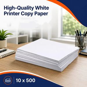 High Quality White Printer Copy Paper Letter Size (10x500 ) For Printers, Copiers & Fax Machines