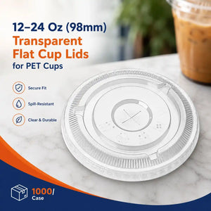 PET Cup Flat Lid