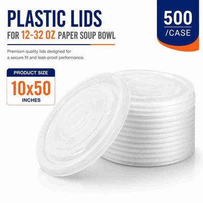 Plastic Lid for Paper Soup Bowl